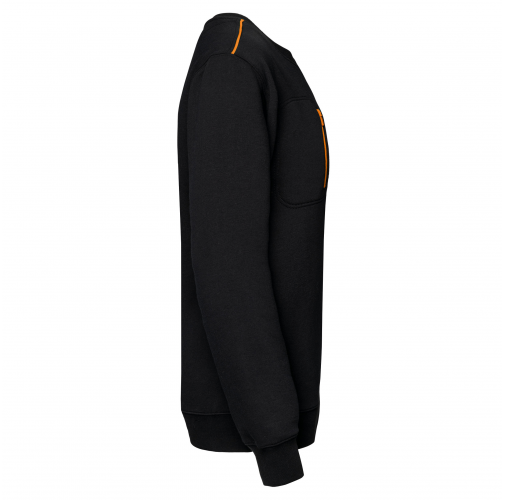 black / orange Sudadera Day To Day con bolsillo de cremallera contrastada