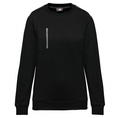 black / silver Sudadera Day To Day con bolsillo de cremallera contrastada
