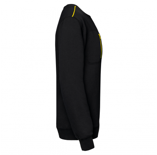black / yellow Sudadera Day To Day con bolsillo de cremallera contrastada