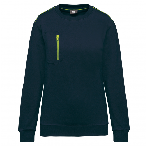 navy / fluorescent yellow Sudadera Day To Day con bolsillo de cremallera contrastada