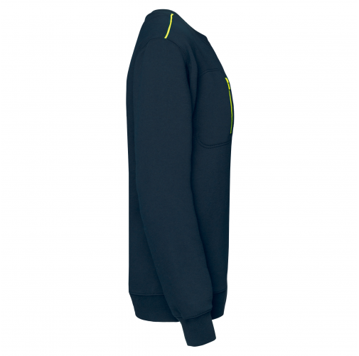 navy / fluorescent yellow Sudadera Day To Day con bolsillo de cremallera contrastada