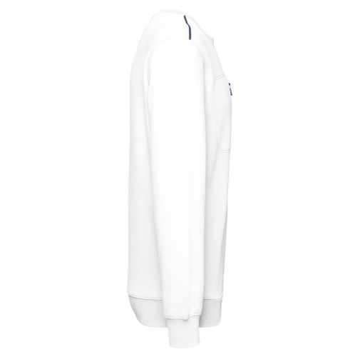 white / navy Sudadera Day To Day con bolsillo de cremallera contrastada