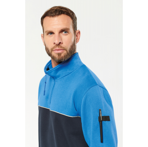 Sudadera 1/4 cremallera ecorresponsable– Unisex