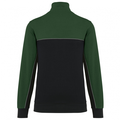 black / forest green Sudadera 1/4 cremallera ecorresponsable– Unisex