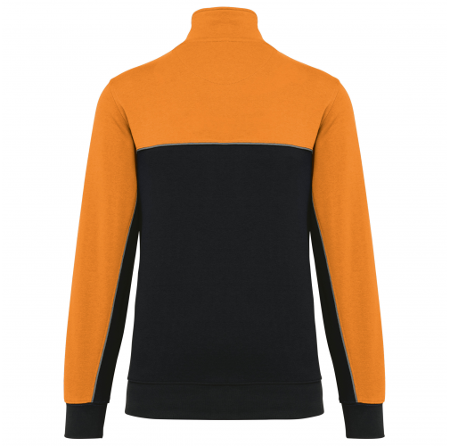 black / orange Sudadera 1/4 cremallera ecorresponsable– Unisex