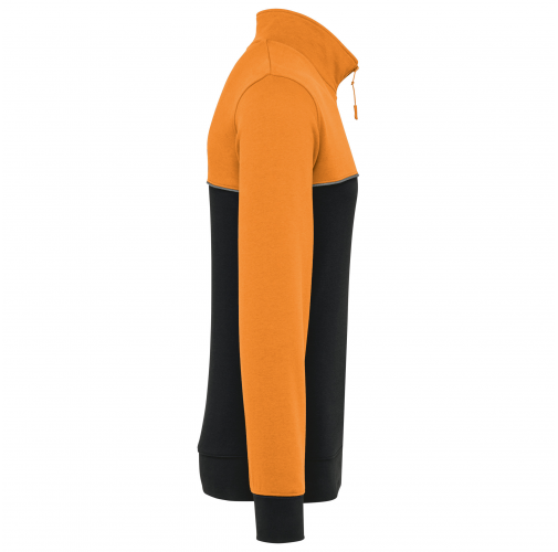 black / orange Sudadera 1/4 cremallera ecorresponsable– Unisex