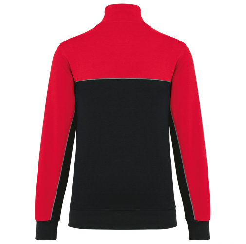 black / red Sudadera 1/4 cremallera ecorresponsable– Unisex