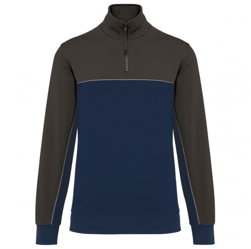 navy / dark grey Sudadera 1/4 cremallera ecorresponsable– Unisex