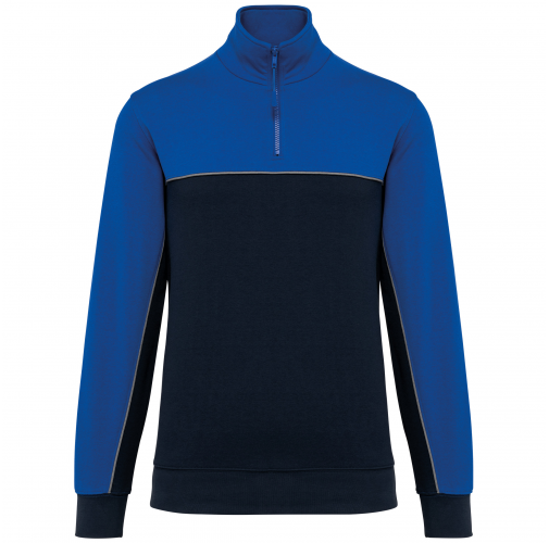 navy / royal blue Sudadera 1/4 cremallera ecorresponsable– Unisex