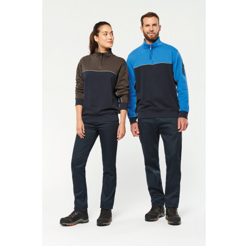 Sudadera 1/4 cremallera ecorresponsable– Unisex