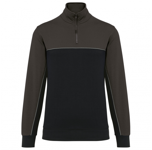 black / dark grey Sudadera 1/4 cremallera ecorresponsable– Unisex