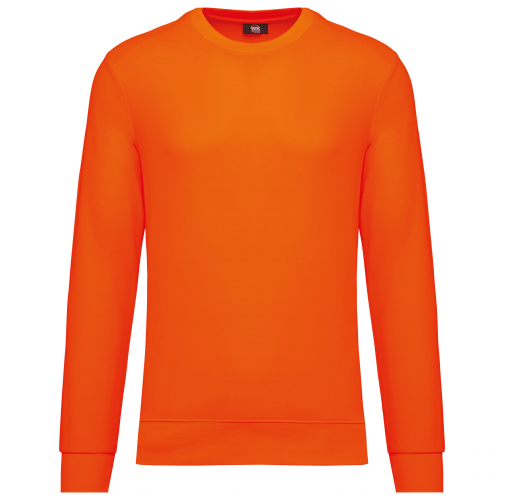 fluorescent orange Sudadera ecorresponsable algodón/poliéster unisex