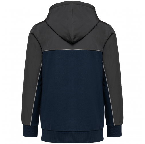 navy / dark grey Chaqueta felpa bicolor con capucha y cremallera ecorresponsable unisex