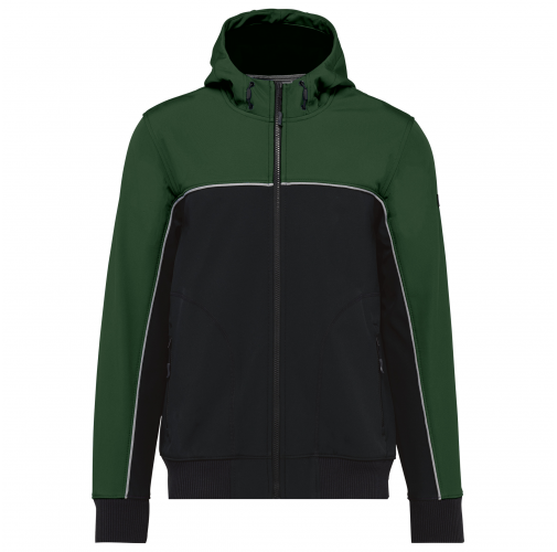 black / forest green Chaqueta softshell - 3 capas - Bionic-Finish® ECO Unisex