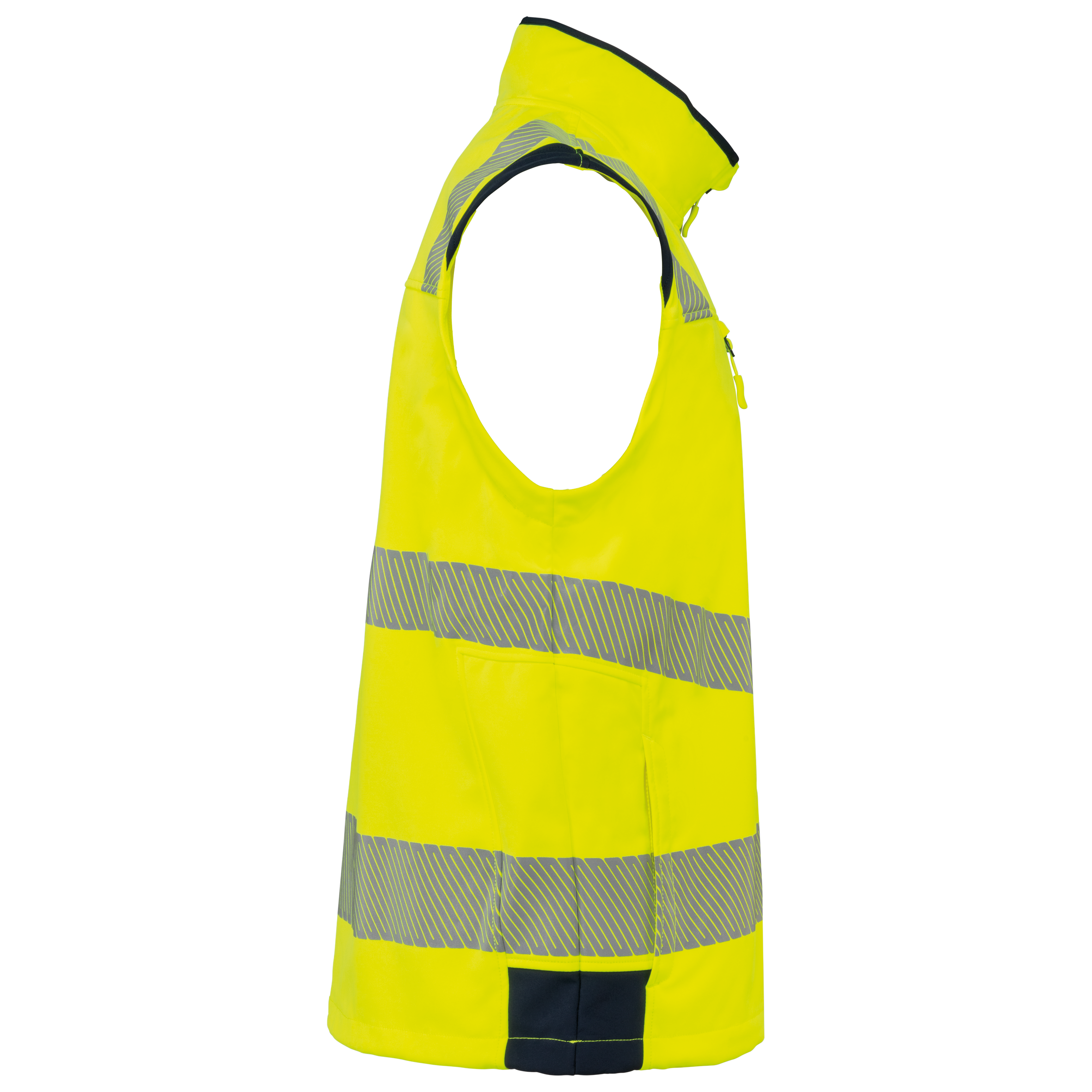 Chaqueta softshell de seguridad reciclada con mangas amovibles unisex