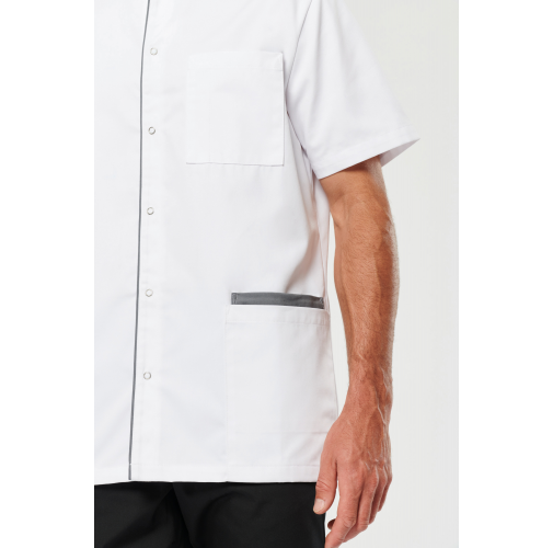 Blusa polialgodón con botones a presión hombre