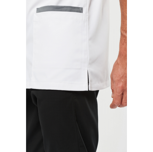Blusa polialgodón con botones a presión hombre