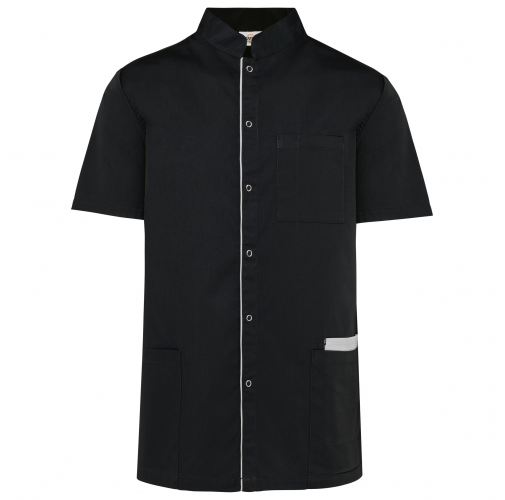 black Blusa polialgodón con botones a presión hombre