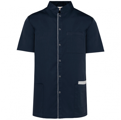 navy Blusa polialgodón con botones a presión hombre