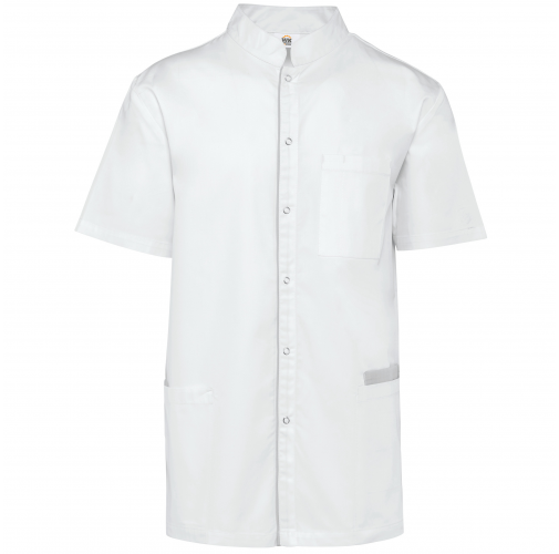 white Blusa polialgodón con botones a presión hombre