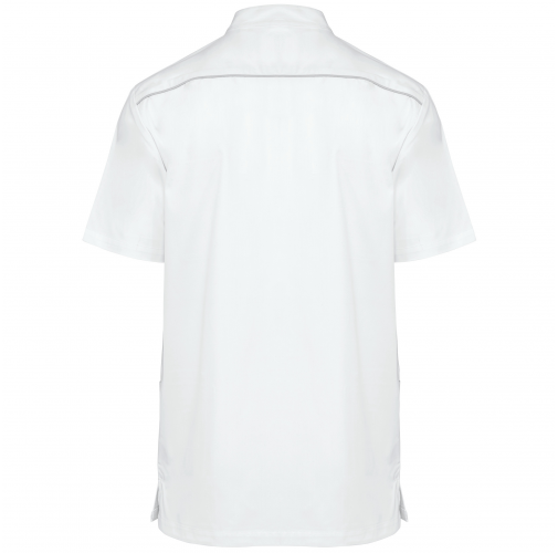 white Blusa polialgodón con botones a presión hombre
