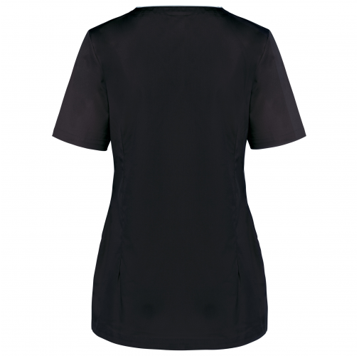 black Blusa polialgodón con botones a presión mujer