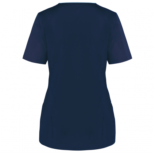 navy Blusa polialgodón con botones a presión mujer