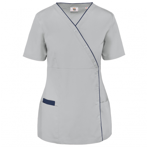 snow grey Blusa polialgodón con botones a presión mujer