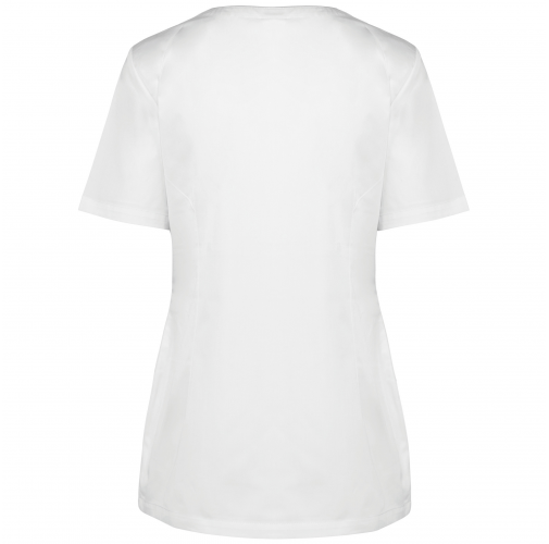 white Blusa polialgodón con botones a presión mujer
