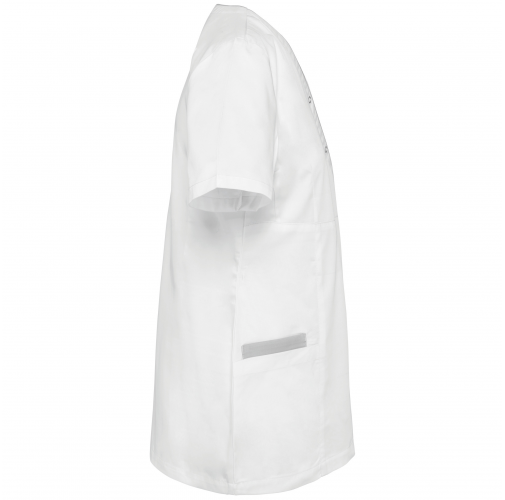 white Blusa polialgodón con botones a presión mujer