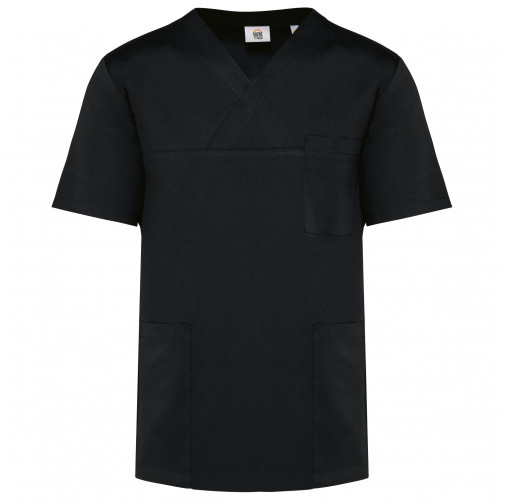 black Casaca polialgodón manga corta – Unisex