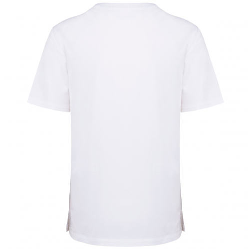 white Casaca polialgodón manga corta – Unisex
