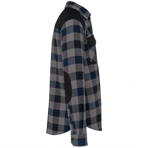 storm grey / navy checked / black Camisa a cuadros con bolsillos