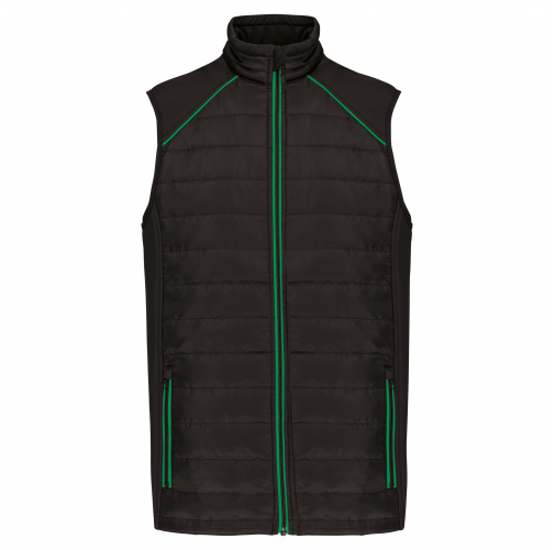 black / kelly green Chaleco Day To Day bimaterial - Unisex