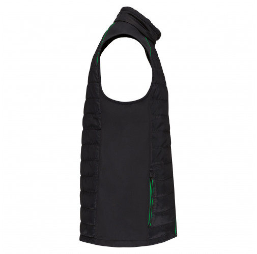 black / kelly green Chaleco Day To Day bimaterial - Unisex