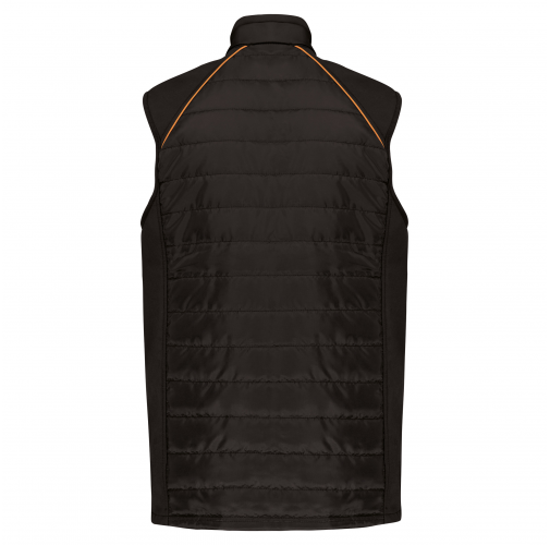 black / orange Chaleco Day To Day bimaterial - Unisex
