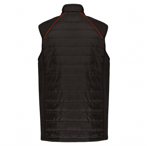 black / red Chaleco Day To Day bimaterial - Unisex