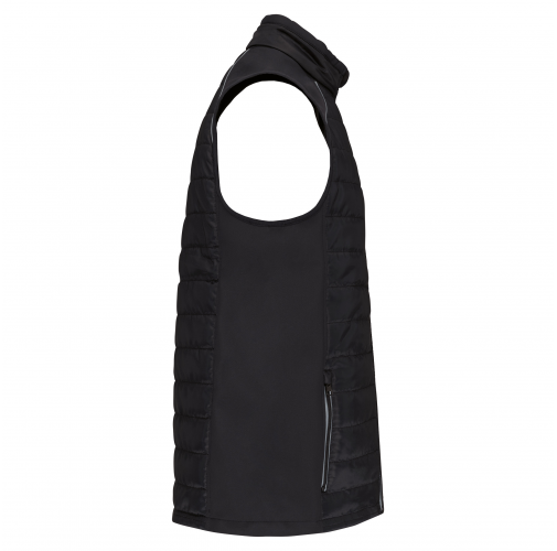 black / silver Chaleco Day To Day bimaterial - Unisex
