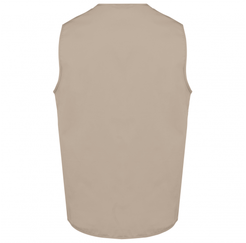 beige Chaleco polialgodón multibolsillos - Unisex