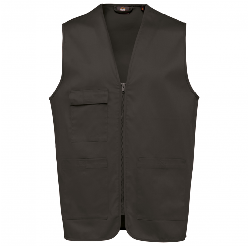 dark grey Chaleco polialgodón multibolsillos - Unisex