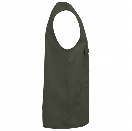 dark khaki Chaleco polialgodón multibolsillos - Unisex