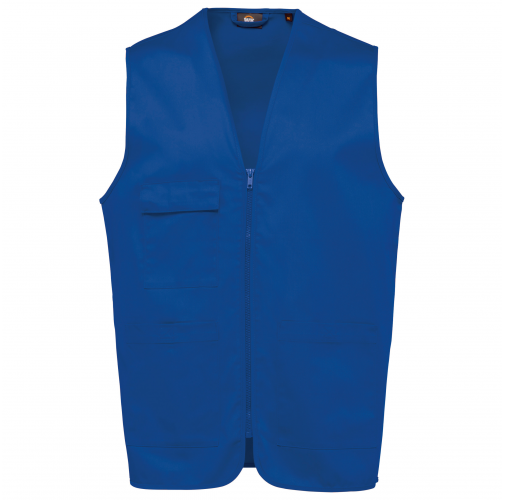 royal blue Chaleco polialgodón multibolsillos - Unisex