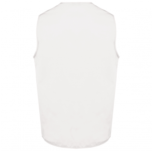 white Chaleco polialgodón multibolsillos - Unisex