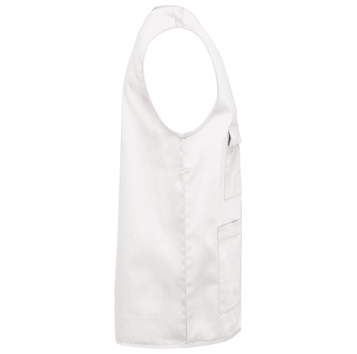 white Chaleco polialgodón multibolsillos - Unisex