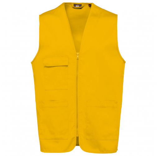 yellow Chaleco polialgodón multibolsillos - Unisex