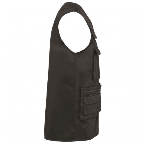 dark grey Chaleco polialgodón multibolsillos con forro - Unisex