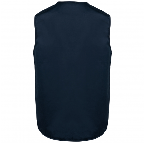 navy Chaleco polialgodón multibolsillos con forro - Unisex
