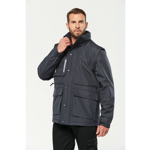 Parka workwear con mangas amovibles
