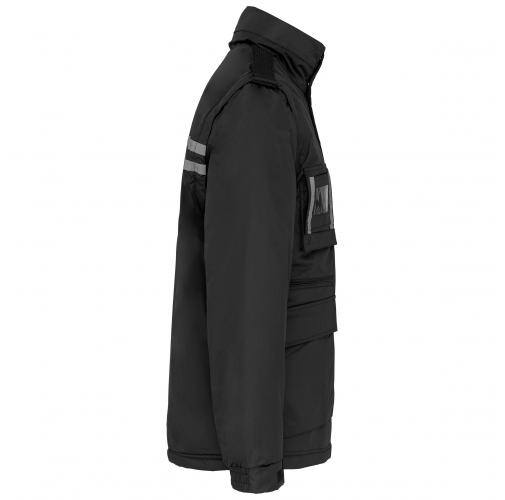 black Parka workwear con mangas amovibles