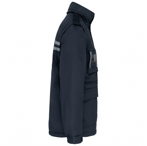 navy Parka workwear con mangas amovibles